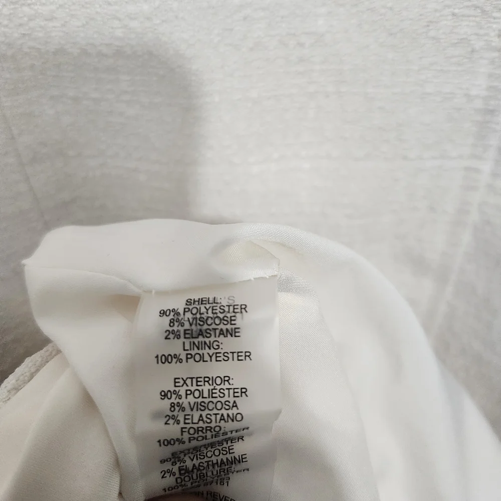 Andrew Marc Ivory V-Neck Dress Size 16 New With Tags - Picture 6 of 9